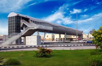 Aluminium pedestrian bridge