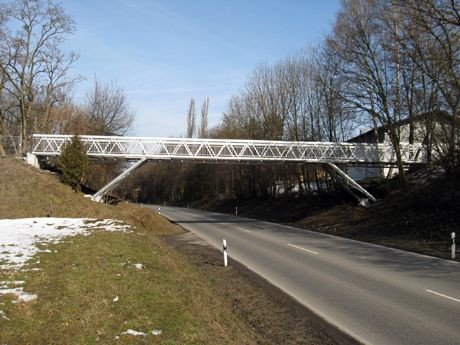 Aluminium pedestrian bridge